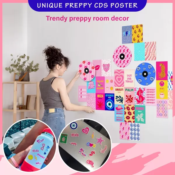 97 Decor Preppy Wall Collage Kit  Preppy Room Decor Cheap Aesthetic Preppy Pictures for Wall Art Cute Pink Preppy Stuff Preppy Photo Collage Prints Trendy Things for Teen Girls Dorm Bedroom
