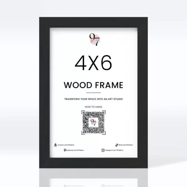 97 Decor Black Picture Frame 4x6  Photo Frame 4x6 4 By 6 Black Wooden Poster Frame With Plexiglass 4x6 Frame For Pictures