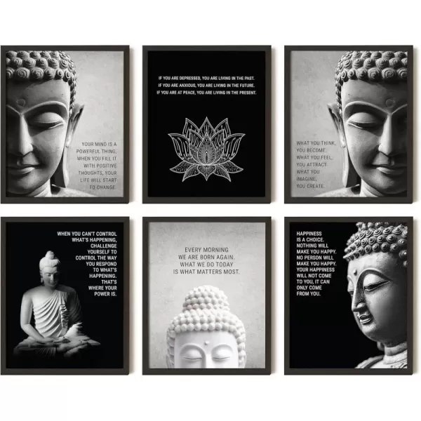 97 Decor Buddha Decor for Home  Buddha Wall Art Prints Inspirational Buddhist Quotes Poster Buddhism Art Pictures Zen Meditation Decor for Bedroom Office Yoga Room Decorations 8x10 Inch UNFRAMED