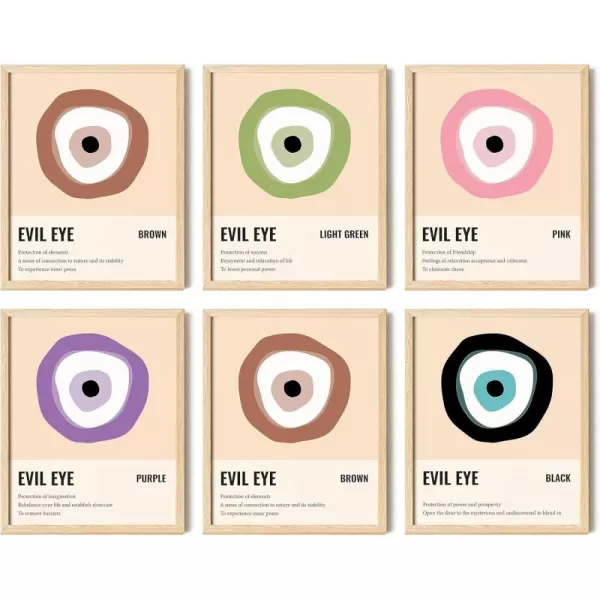 97 Decor Evil Eye Decor Poster  Pink Wall Decor Art Room Decor Home Decor Aesthetic Poster Eyes Print Painting Protection Artwork Decoration 8x10 UNFRAMED