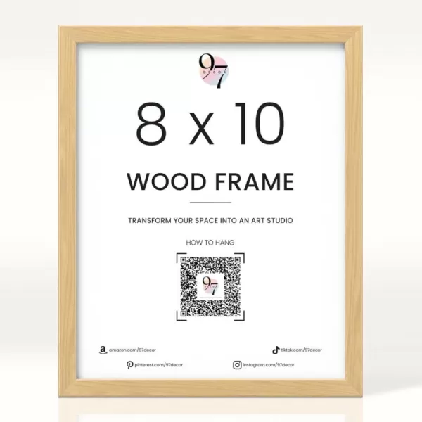 97 Decor Natural Wood Frame 8x10  Beige 8 X 10 Wood Frame With Plexiglass 8x10 Picture Frame Single Without Mat 8x10 Photo Frame For Wall Hanging