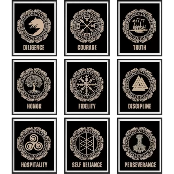 97 Decor Viking Decor for Home  Viking Wall Art Decor Norse Viking Gifts for Men Vikings Poster Norse Pagan Decor Norse Print Norse Mythology Picture Bedroom Decorations 8x10 UNFRAMEDViking