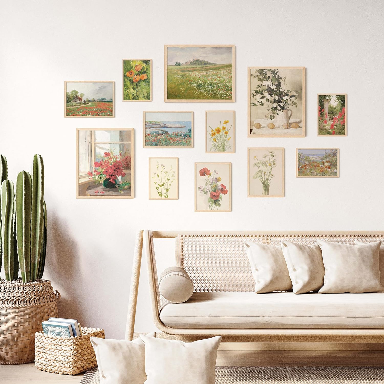 97 Decor Floral Wall Art  Vintage Floral Prints for Wall Decor Flower Poster for Room Aesthetic Vintage Prints French Garden Painting Spring Landscape Botanical Art Wildflower Decor 8x10 Unframed