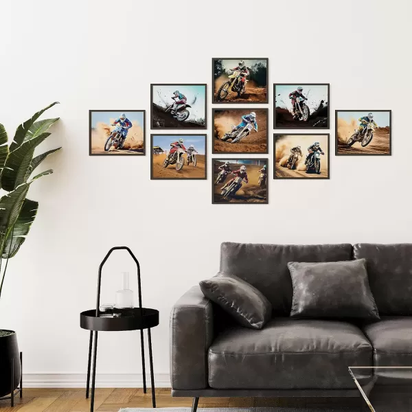 97 DECOR Motocross Posters Wall Art Print  Dirtbike Decor for Boys Motocross Bedroom Picture Photo Cool Motocross Room Decoration Dirtbike Stuff Motocross Gifts for Dirt Bike Lovers 8x10 UNFRAMED