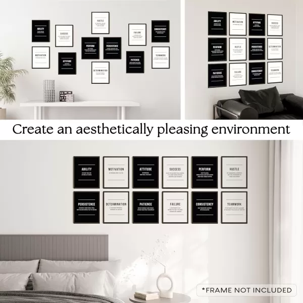 97 DECOR Success Motivational Wall Art for Office Decor  Black and White Inspirational Wall Decor Entrepreneur Inspirational Quotes Wall Art Prints Positive Posters for Teens Bedroom 8x10 UNFRAMED