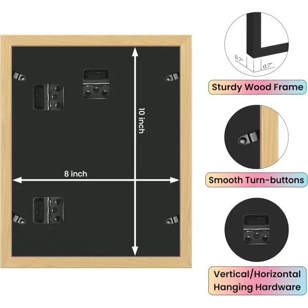 97 Decor Black 8x10 Picture Frame Set of 6  Black Picture Frames 8x10 for Wall Mounting 8x10 Frame Wood Natural Wood 8x10 Photo Frame Wooden 8 By 10 Poster Frame