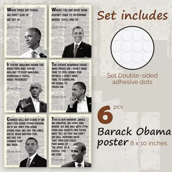 97 Decor President Barack Obama Posters  Barack Obama Quotes Wall Art Portrait Of Obama Print Black Leaders Pictures Inspirational Quote Black History Month Classroom Decorations 8x10 UNFRAMED