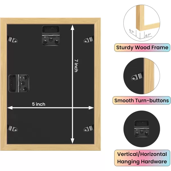 97 Decor Wooden Picture Frames 5x7  Beige 5x7 Frame Wood Wood Frame 5x7 Wall Hanging 5x7 Photo Frames With Plexiglass 3 Pack