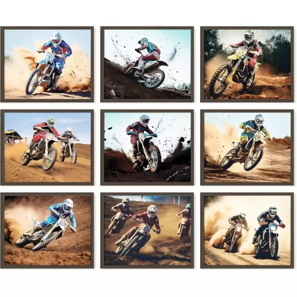 97 DECOR Motocross Posters Wall Art Print  Dirtbike Decor for Boys Motocross Bedroom Picture Photo Cool Motocross Room Decoration Dirtbike Stuff Motocross Gifts for Dirt Bike Lovers 8x10 UNFRAMED