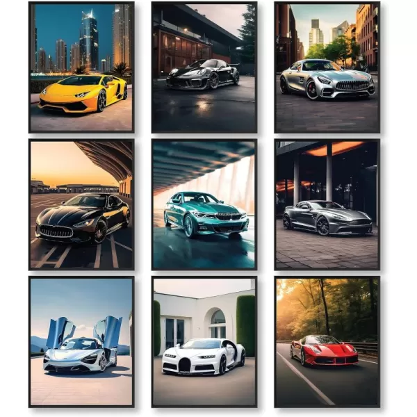 97 DECOR Super Car Posters for Boys Room  Modern Car Wall Art Prints Sport Car Poster for Men Racing Car Room Decor for Teen Boys Bedroom Cool Supercars Artwork Pictures Decoration 8x10 UNFRAMED