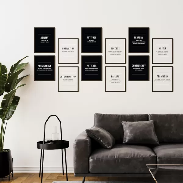 image97 DECOR Success Motivational Wall Art for Office Decor  Black and White Inspirational Wall Decor Entrepreneur Inspirational Quotes Wall Art Prints Positive Posters for Teens Bedroom 8x10 UNFRAMED