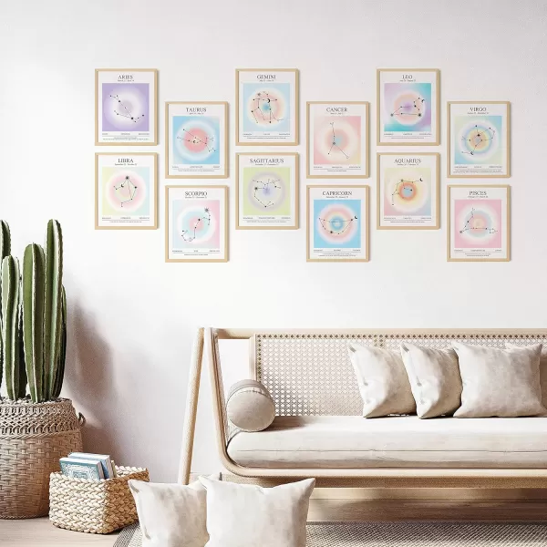image97 Decor Vintage Zodiac Posters  Pisces Astrology Decor Spiritual Room Decor Aesthetic Pictures Leo Libra Zodiac Decor Astronomy Print Twelve Zodiac Bedroom Decorations 8x10 UNFRAMEDZodiac Poster