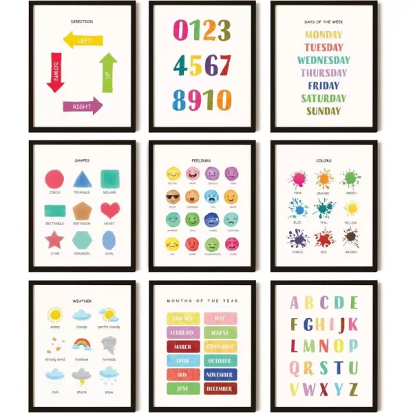 image97 Decor Preschool Educational Posters For Toddlers  Pre K Learning Posters for Kids Days of The Week Alphabet Chart ABC Poster Homeschool Supplies Kindergarten Classroom Wall Decor 8x10 Unframed