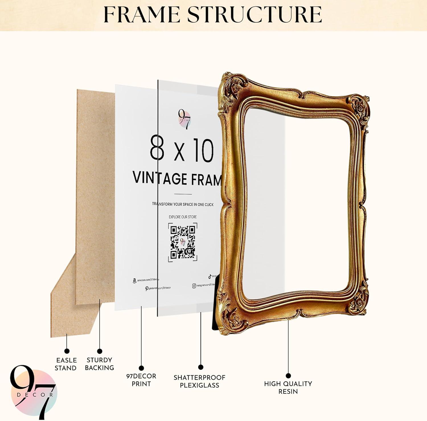 image97 Decor 5x7 Oval Picture Frame  Vintage 5x7 Picture Frame Gold Rustic 5 x 7 Gold Frames 5 By 7 Ornate Photo Frames For Tabletop And Wall HangingGolden Victorian