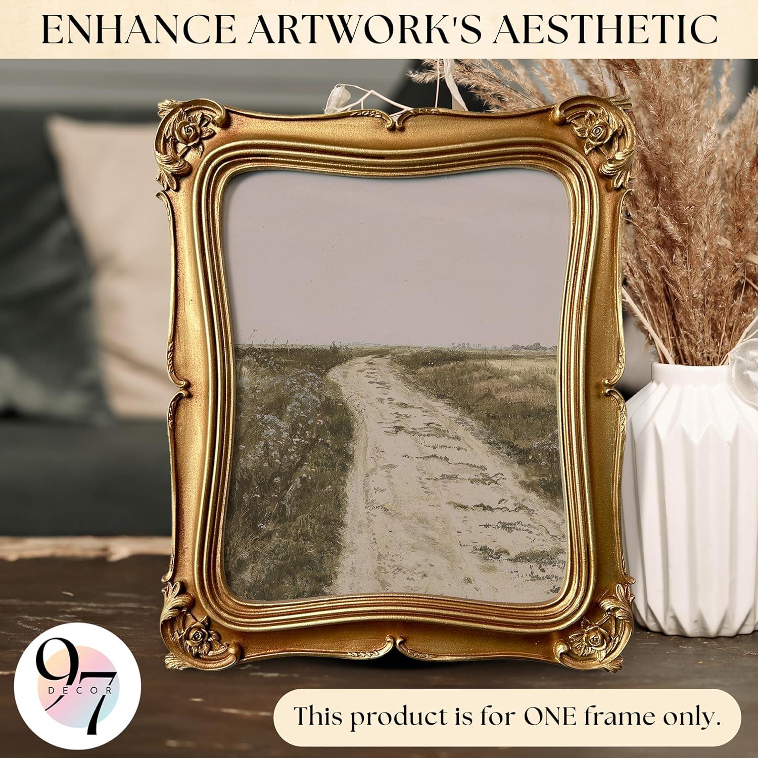 image97 Decor 5x7 Oval Picture Frame  Vintage 5x7 Picture Frame Gold Rustic 5 x 7 Gold Frames 5 By 7 Ornate Photo Frames For Tabletop And Wall HangingGolden Victorian