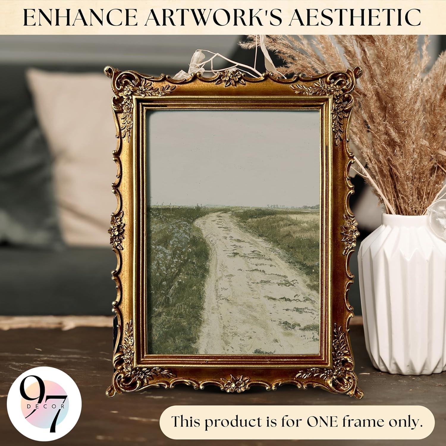 image97 Decor 5x7 Oval Picture Frame  Vintage 5x7 Picture Frame Gold Rustic 5 x 7 Gold Frames 5 By 7 Ornate Photo Frames For Tabletop And Wall HangingRoyal Rectangle
