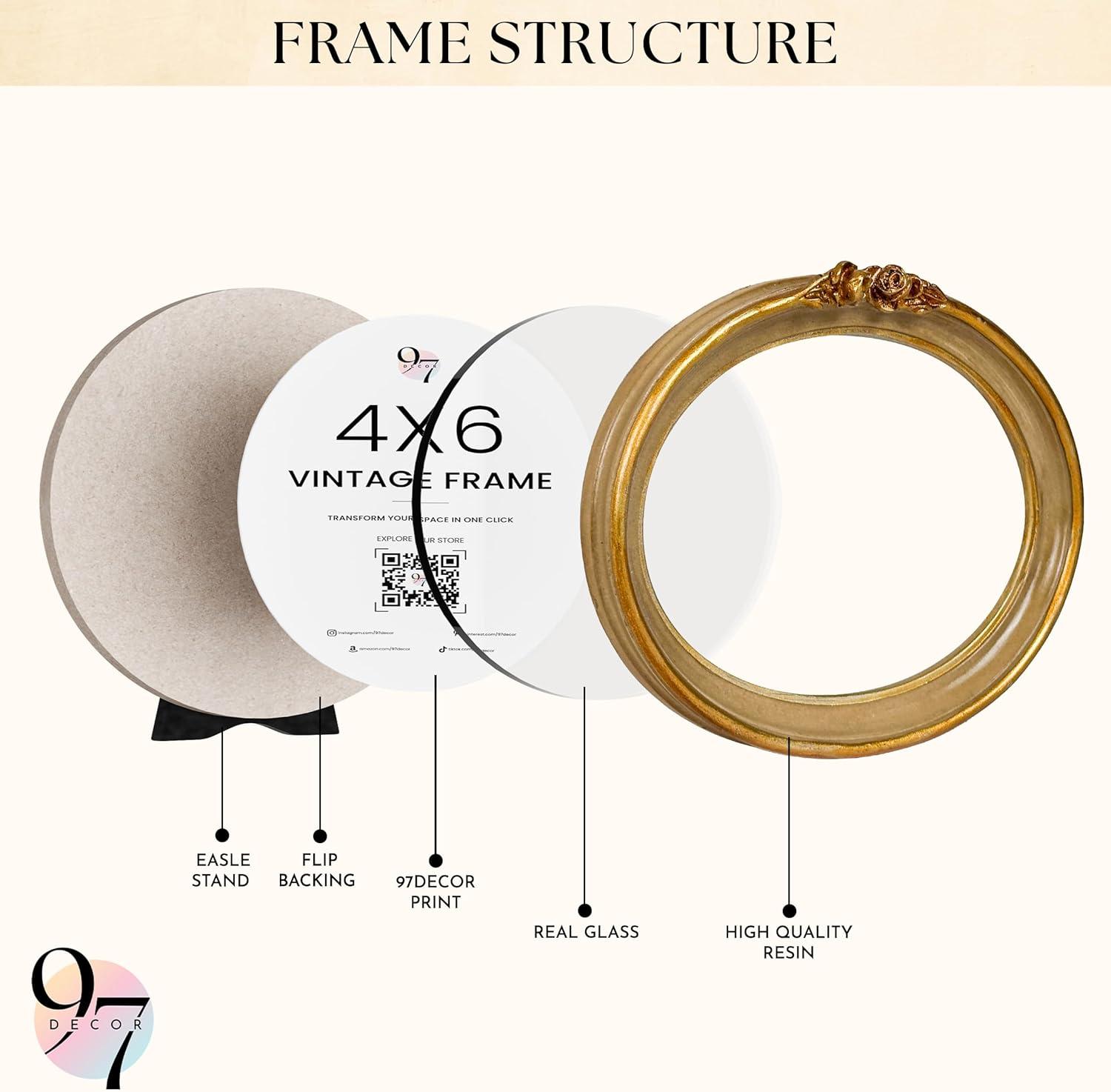 image97 Decor 5x7 Vintage Picture Frame  5x7 Picture Frames Antique Ornate Gold Frame 5 x 7 Small 5 x 7 Picture Frames Wall Hanging For Home DecorGolden Rose