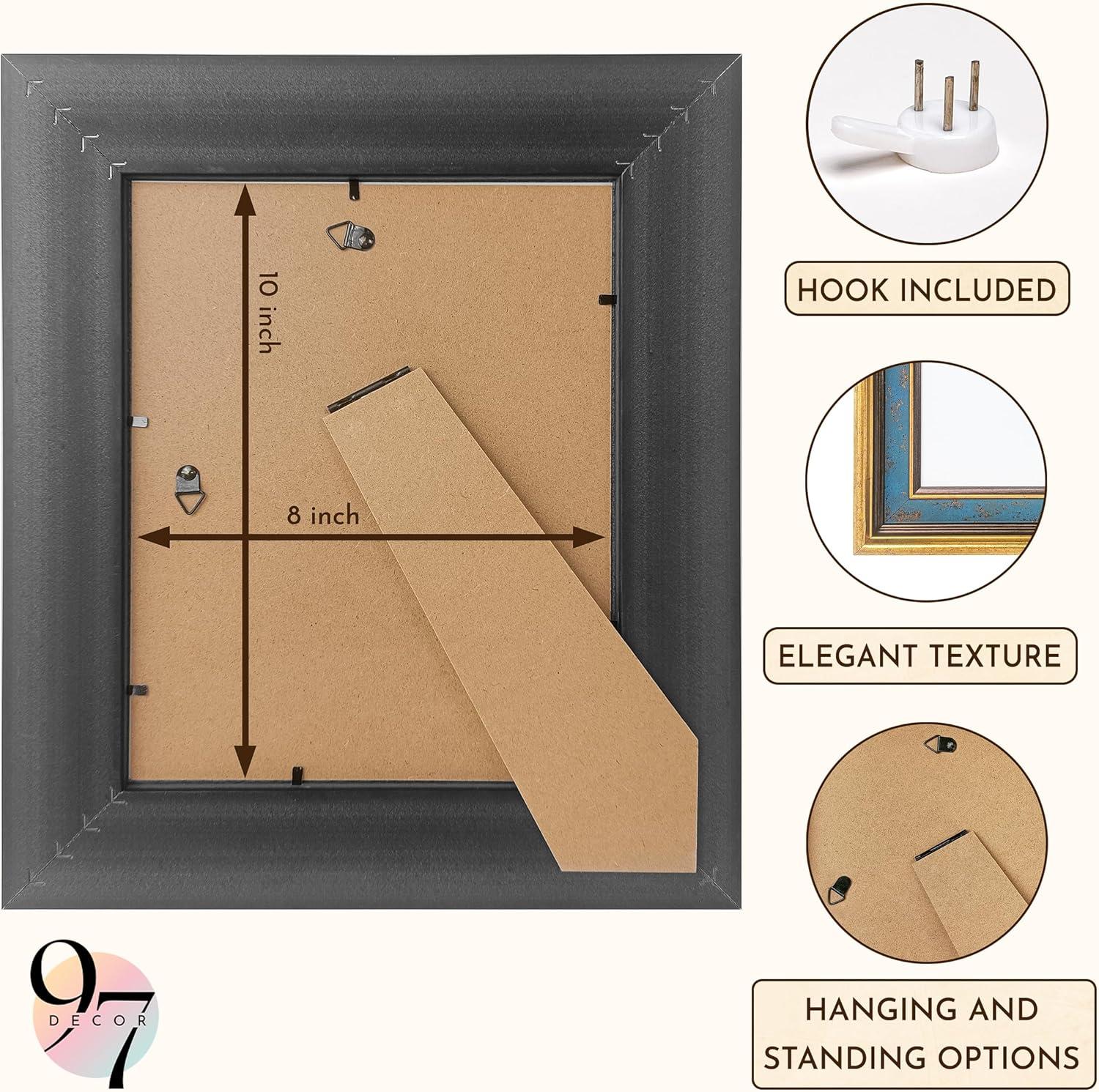 image97 Decor 8x10 Vintage Picture Frame  8x10 Picture Frame Gold Vintage 8 x10 Gold Frame For Posters Rustic 8 x 10 Frame Wall Hanging For Home Decor
