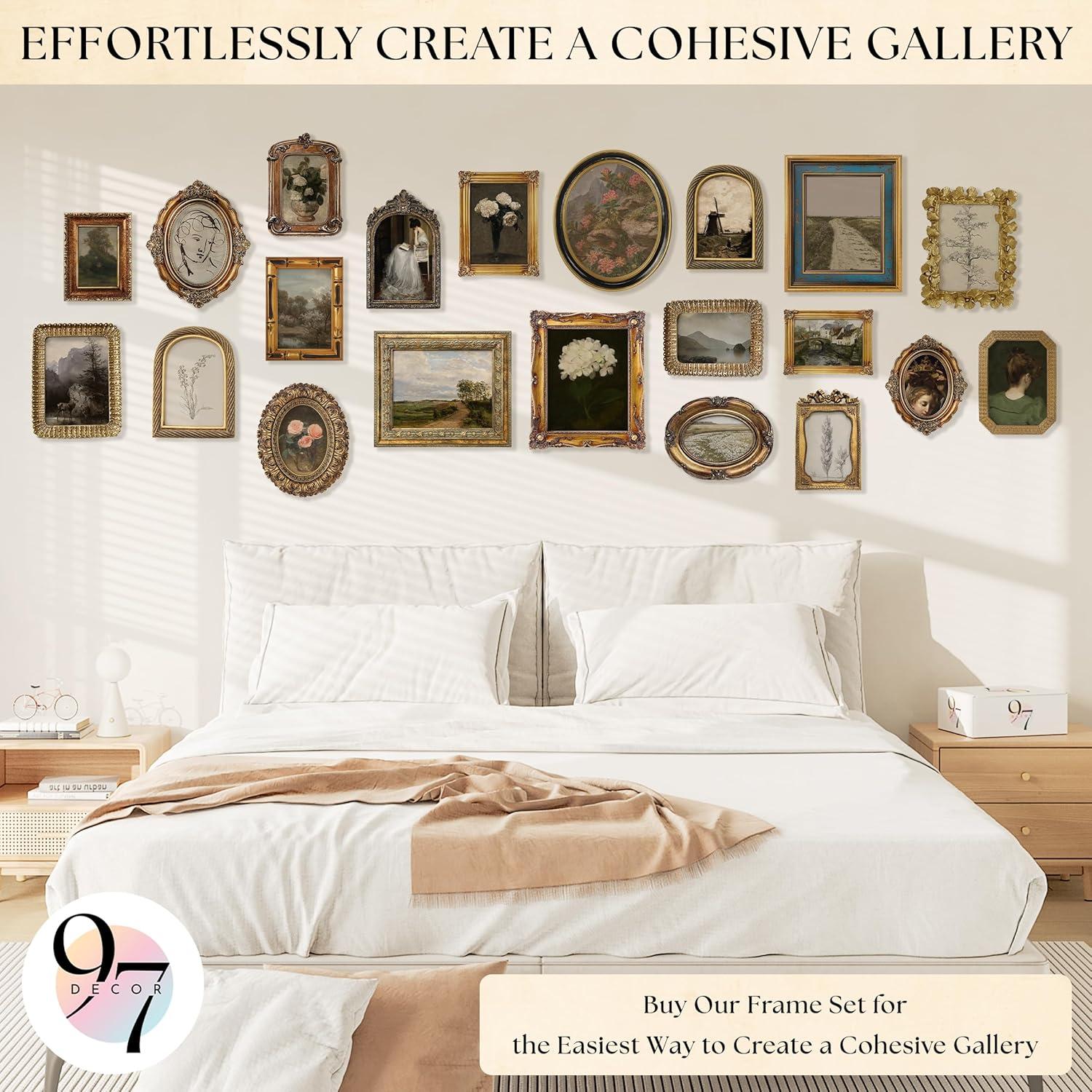 image97 Decor Black And Gold Vintage Picture Frames 4x6  Vintage Oval Picture Frame 4x6 Elegant 4 X 6 Antique Frame With Glass Front For Photo Display Tabletop And Wall MountingBlack Gold Oval