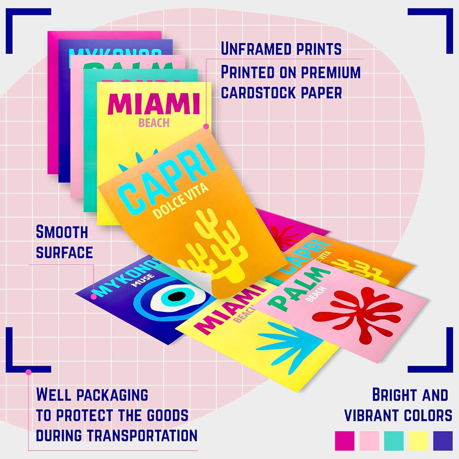 image97 Decor Colorful Preppy Room Decor  Hot Pink And Orange Preppy Posters For Room Aesthetic Maximalist Decor Preppy Pictures For Wall Quirky Wall Decor For Bedroom Teen Girl Dorm 8x10 UnframedPreppy Traveling