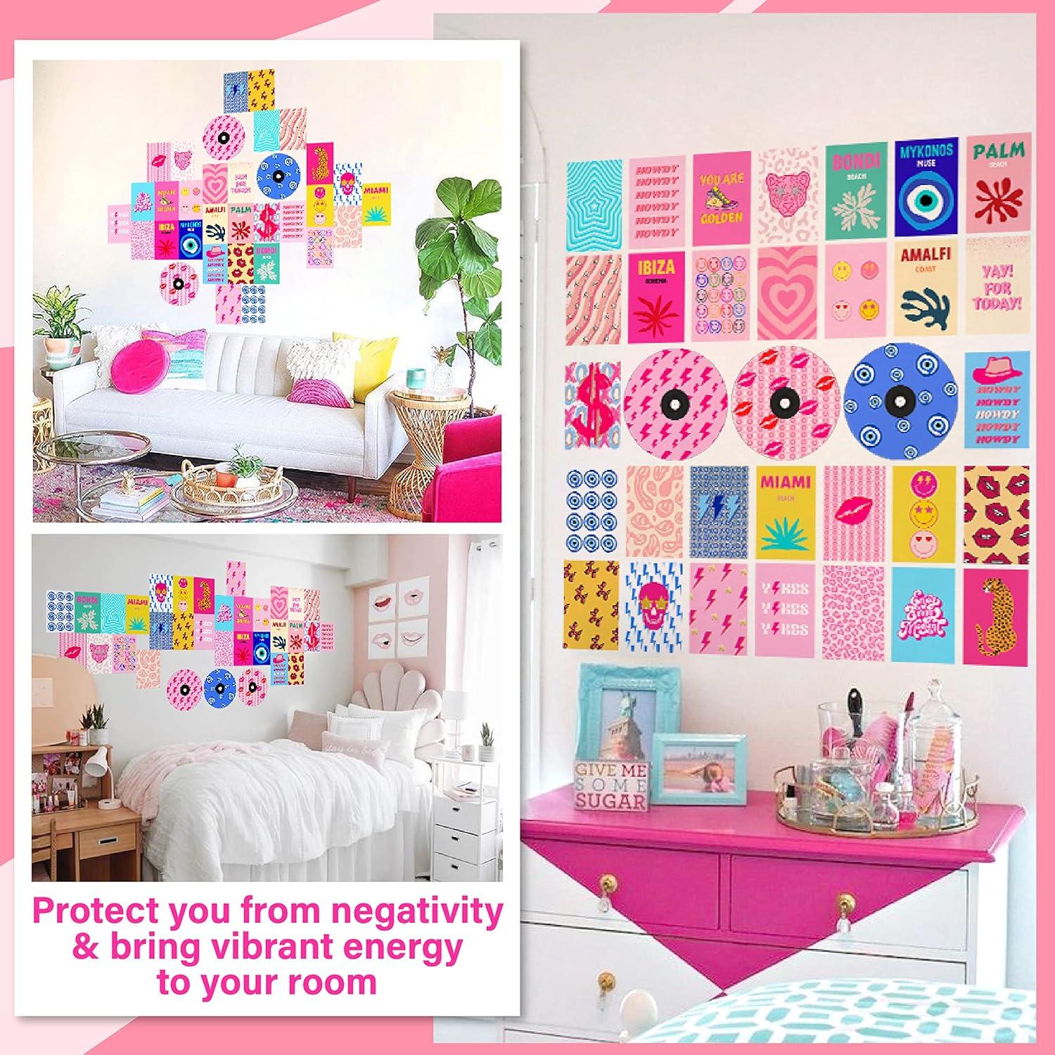 image97 Decor Colorful Preppy Room Decor  Hot Pink And Orange Preppy Posters For Room Aesthetic Maximalist Decor Preppy Pictures For Wall Quirky Wall Decor For Bedroom Teen Girl Dorm 8x10 UnframedPreppy Dorm