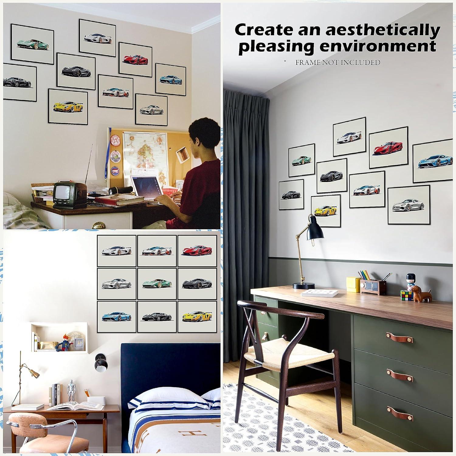 image97 Decor Construction Room Decor For Boys  Vintage Tractor Kids Wall Art Nursery Truck Prints Car Picture Vehicle Poster Toddler Boy Room Decoration For Bedroom 8x10 UnframedModern Cars 6x8x10