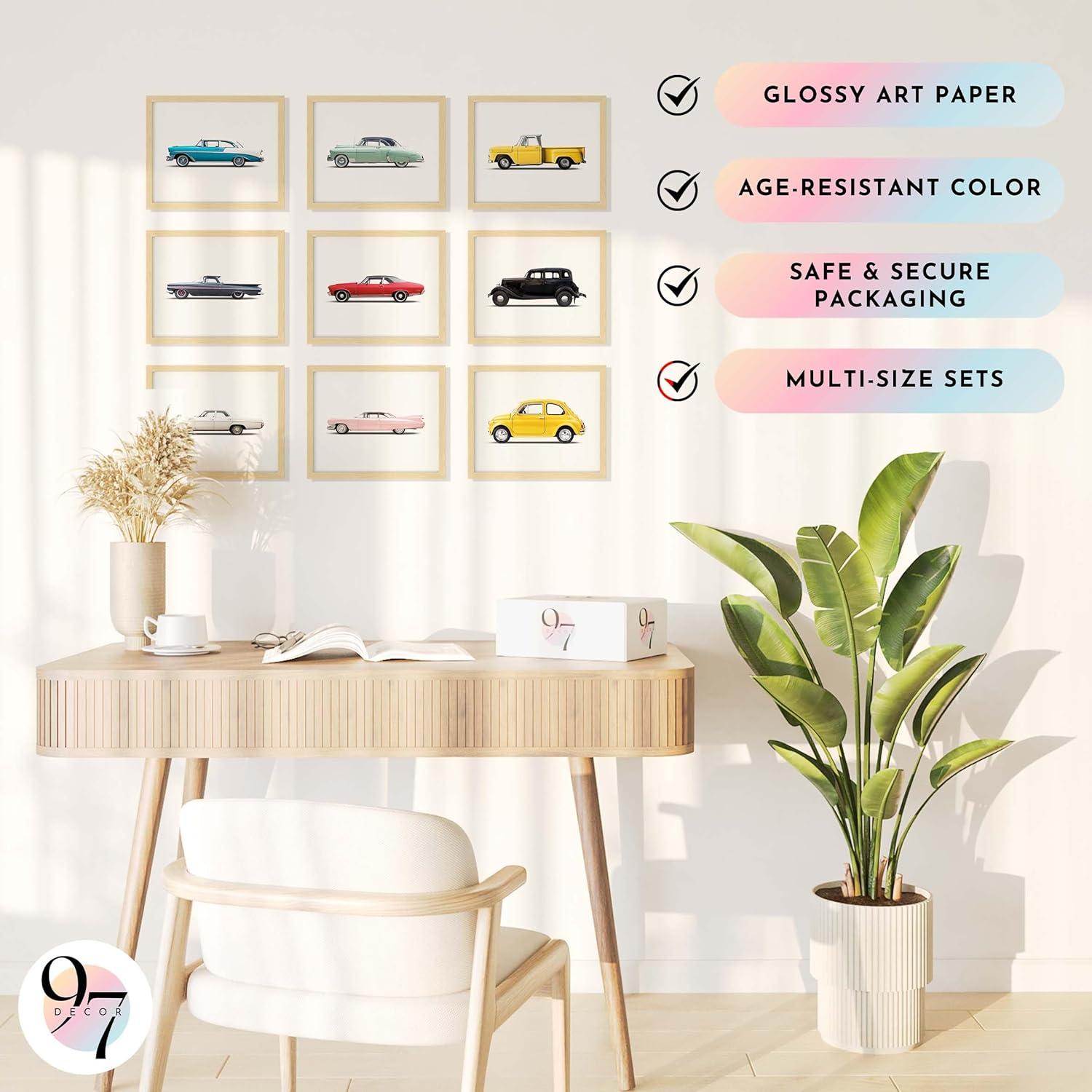 image97 Decor Construction Room Decor For Boys  Vintage Tractor Kids Wall Art Nursery Truck Prints Car Picture Vehicle Poster Toddler Boy Room Decoration For Bedroom 8x10 UnframedVintage Car 9x8x10