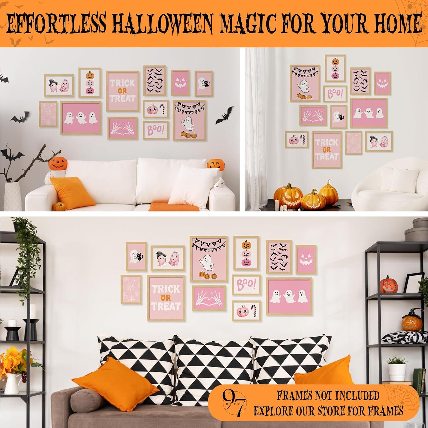 97 Decor Cute Ghost Decor – Vintage Halloween Wall Art Prints, Ghost ...