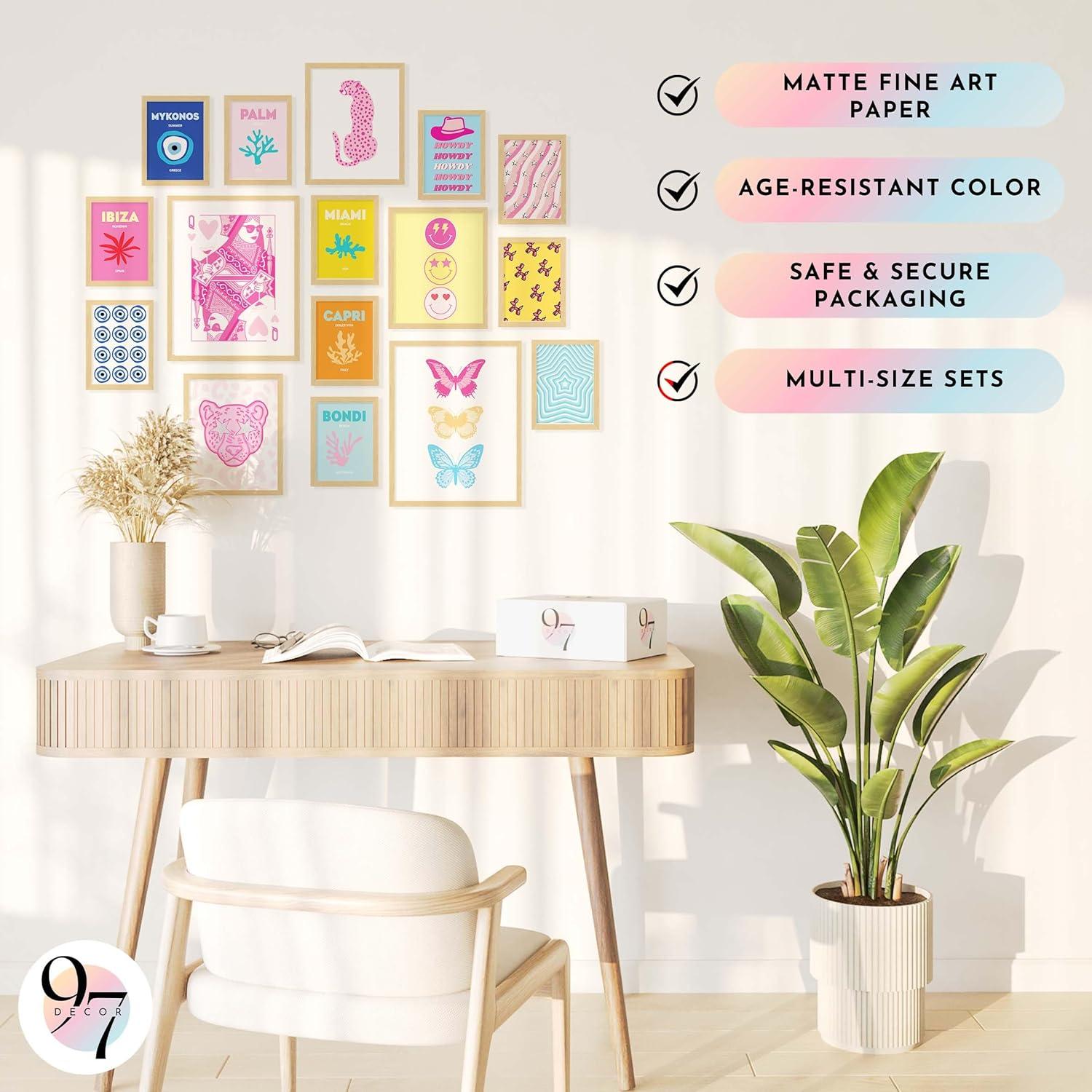 image97 Decor Cute Preppy Room Decor Aesthetic  40pcs Coastal Preppy Collage Kit Colorful Preppy Posters For Teen Girls Room Preppy Beach Room Decor Summer Travel Wall Art Prints Dorm Decorations 4x6Preppy Gx11x14