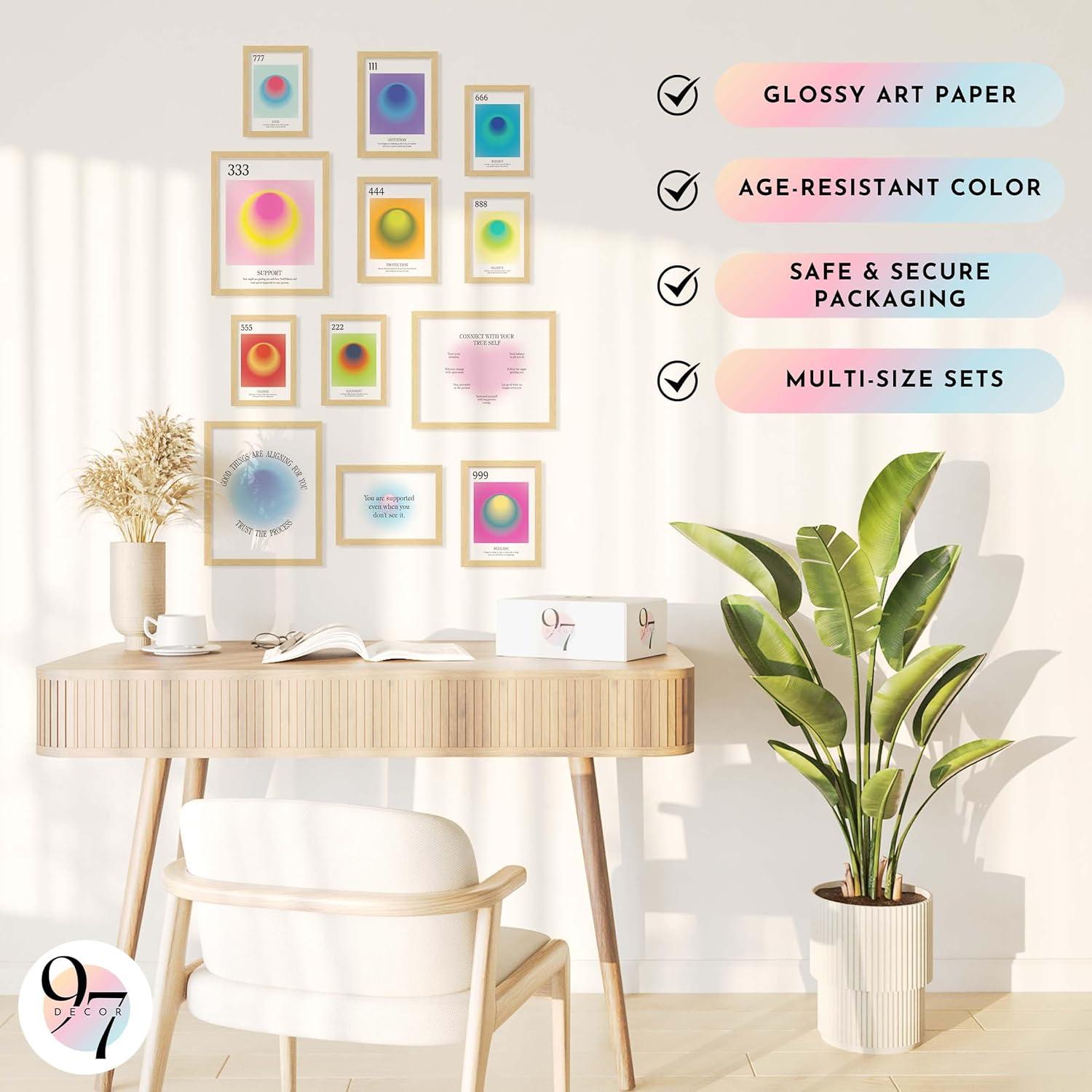 image97 Decor Cute Preppy Room Decor Aesthetic  40pcs Coastal Preppy Collage Kit Colorful Preppy Posters For Teen Girls Room Preppy Beach Room Decor Summer Travel Wall Art Prints Dorm Decorations 4x6Angel Number Gx11x14