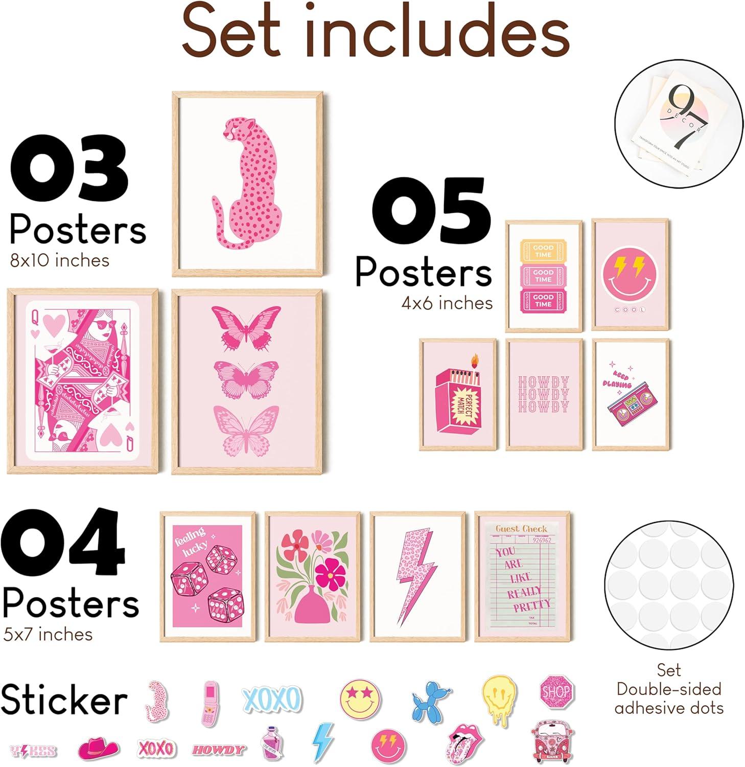image97 Decor Cute Preppy Room Decor Aesthetic  40pcs Coastal Preppy Collage Kit Colorful Preppy Posters For Teen Girls Room Preppy Beach Room Decor Summer Travel Wall Art Prints Dorm Decorations 4x6Pink Preppy Gx8x10