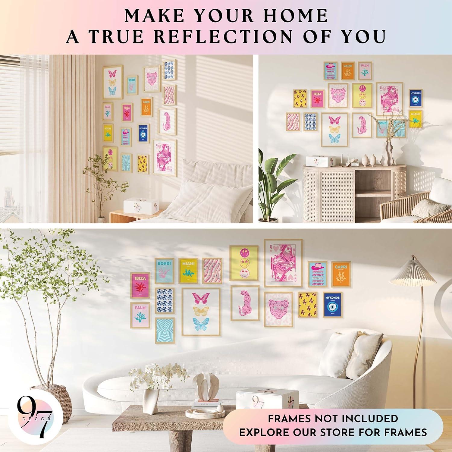 image97 Decor Cute Preppy Room Decor Aesthetic  40pcs Coastal Preppy Collage Kit Colorful Preppy Posters For Teen Girls Room Preppy Beach Room Decor Summer Travel Wall Art Prints Dorm Decorations 4x6Preppy Gx11x14