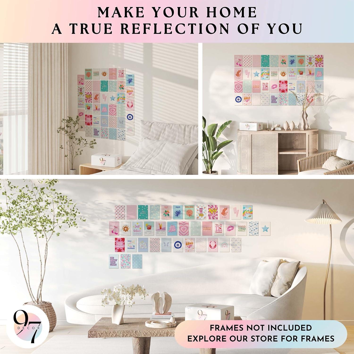 image97 Decor Cute Preppy Room Decor Teen Girls  Colorful Preppy Wall Decor Trendy Preppy Posters For Room Aesthetic Preppy Pictures For Wall Eclectic Gallery Wall Prints Dorm Decorations UnframedPreppy Collage