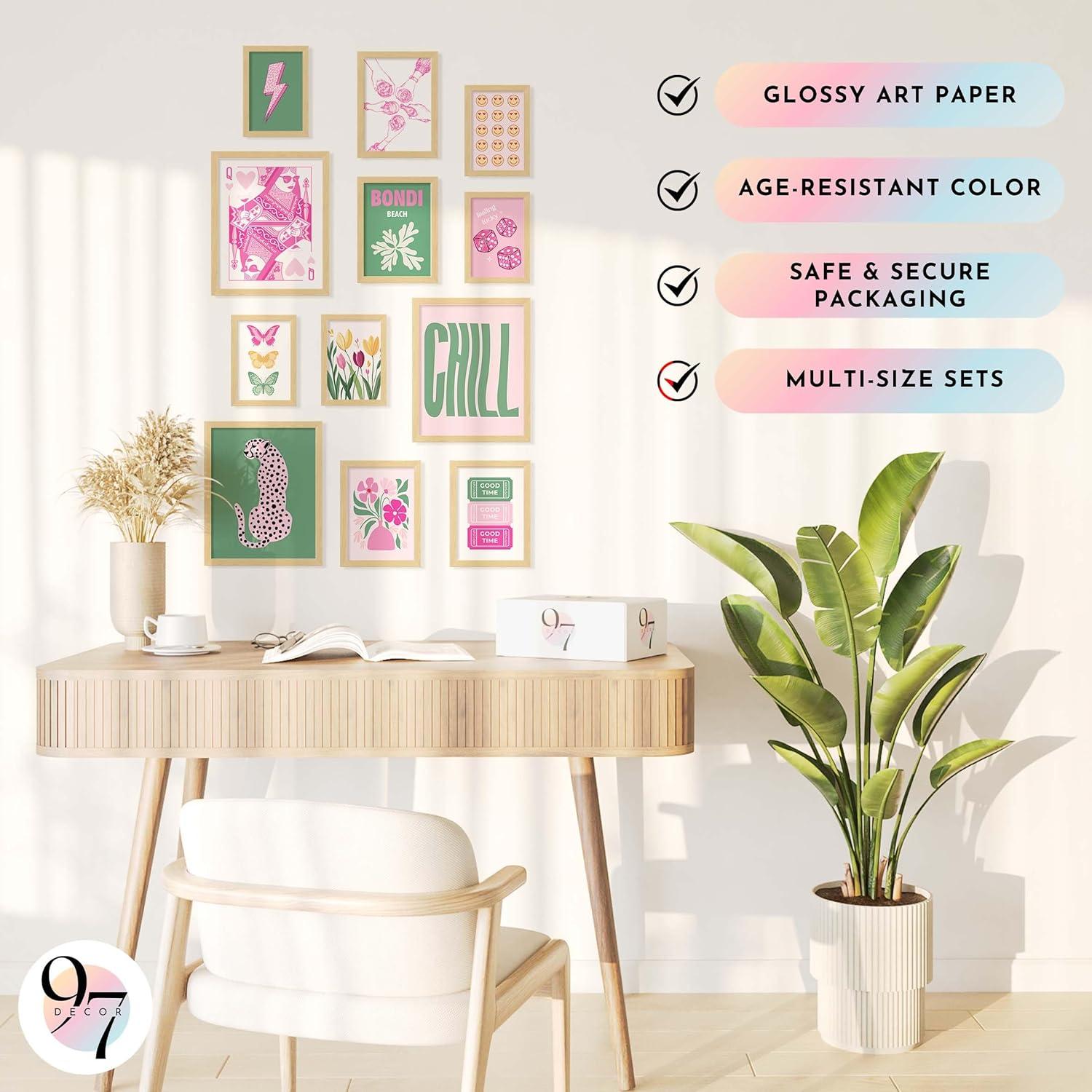 image97 Decor Cute Preppy Room Decor Teen Girls  Colorful Preppy Wall Decor Trendy Preppy Posters For Room Aesthetic Preppy Pictures For Wall Eclectic Gallery Wall Prints Dorm Decorations UnframedColorful