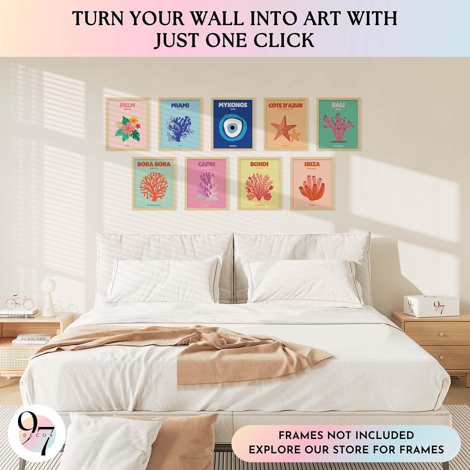 image97 Decor Cute Preppy Room Decor Teen Girls  Colorful Preppy Wall Decor Trendy Preppy Posters For Room Aesthetic Preppy Pictures For Wall Eclectic Gallery Wall Prints Dorm Decorations UnframedPreppy City