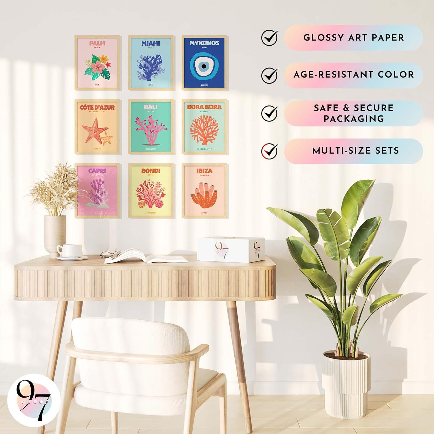image97 Decor Cute Preppy Room Decor Teen Girls  Colorful Preppy Wall Decor Trendy Preppy Posters For Room Aesthetic Preppy Pictures For Wall Eclectic Gallery Wall Prints Dorm Decorations UnframedPreppy City