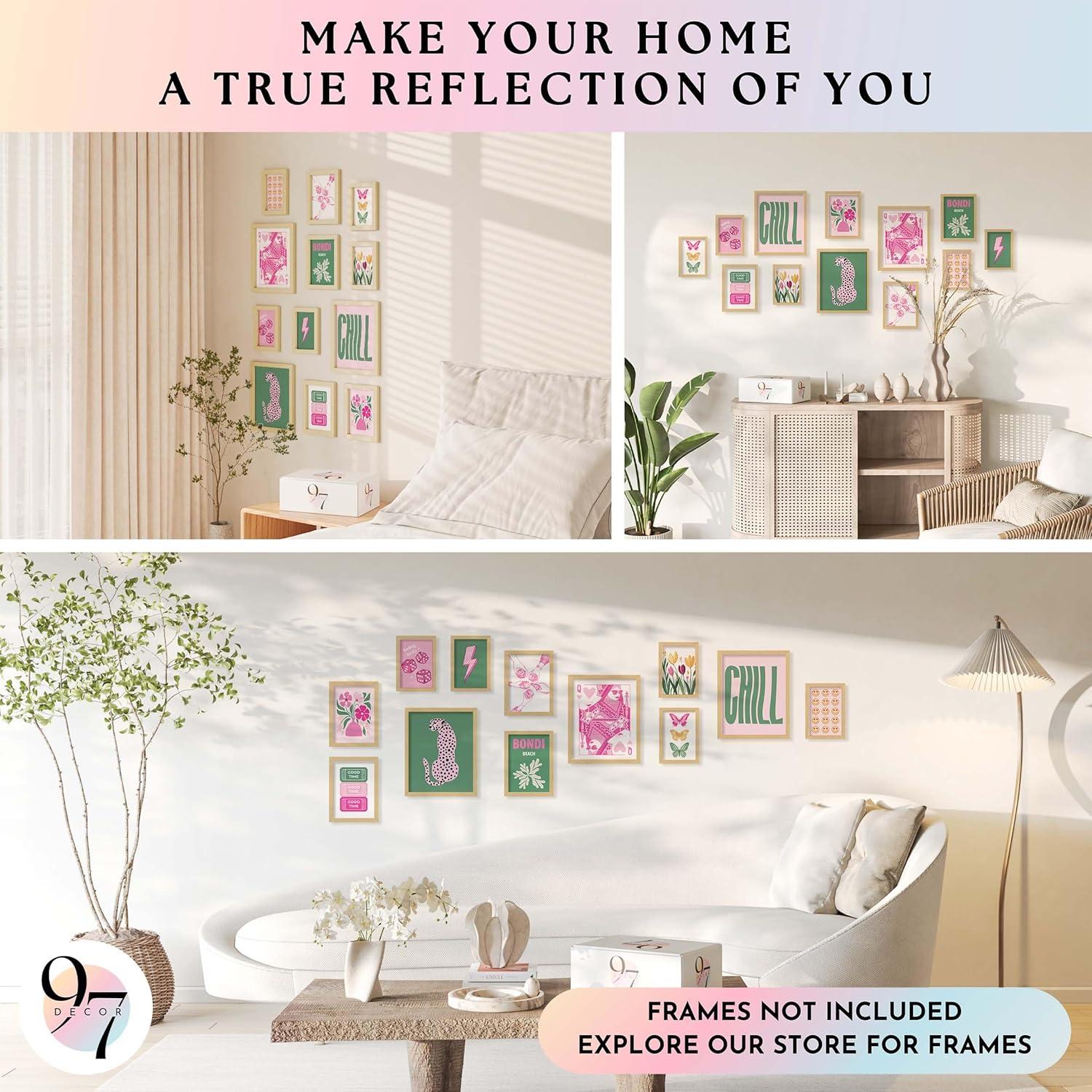 image97 Decor Cute Preppy Room Decor Teen Girls  Colorful Preppy Wall Decor Trendy Preppy Posters For Room Aesthetic Preppy Pictures For Wall Eclectic Gallery Wall Prints Dorm Decorations UnframedColorful