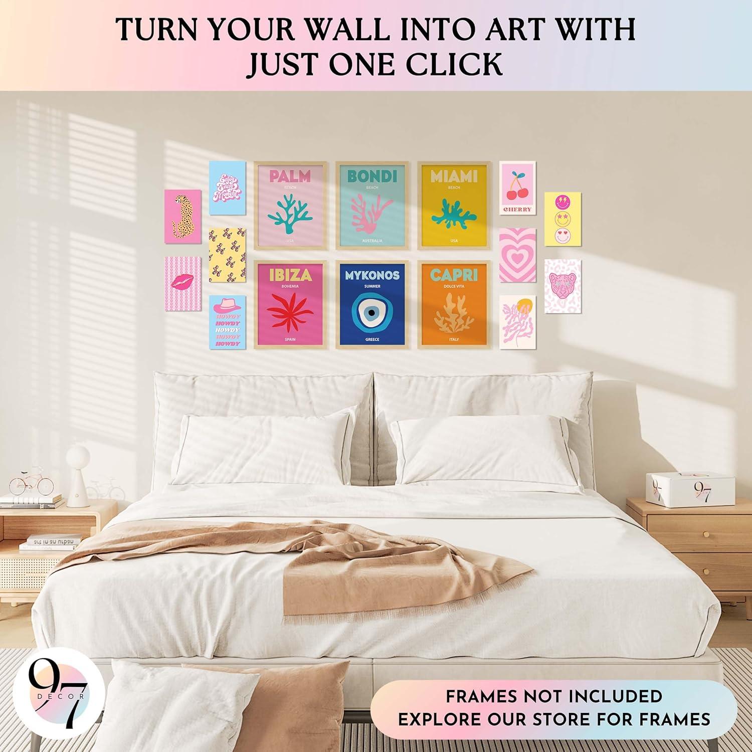 image97 Decor Cute Preppy Room Decor Teen Girls  Colorful Preppy Wall Decor Trendy Preppy Posters For Room Aesthetic Preppy Pictures For Wall Eclectic Gallery Wall Prints Dorm Decorations UnframedPreppy Funny