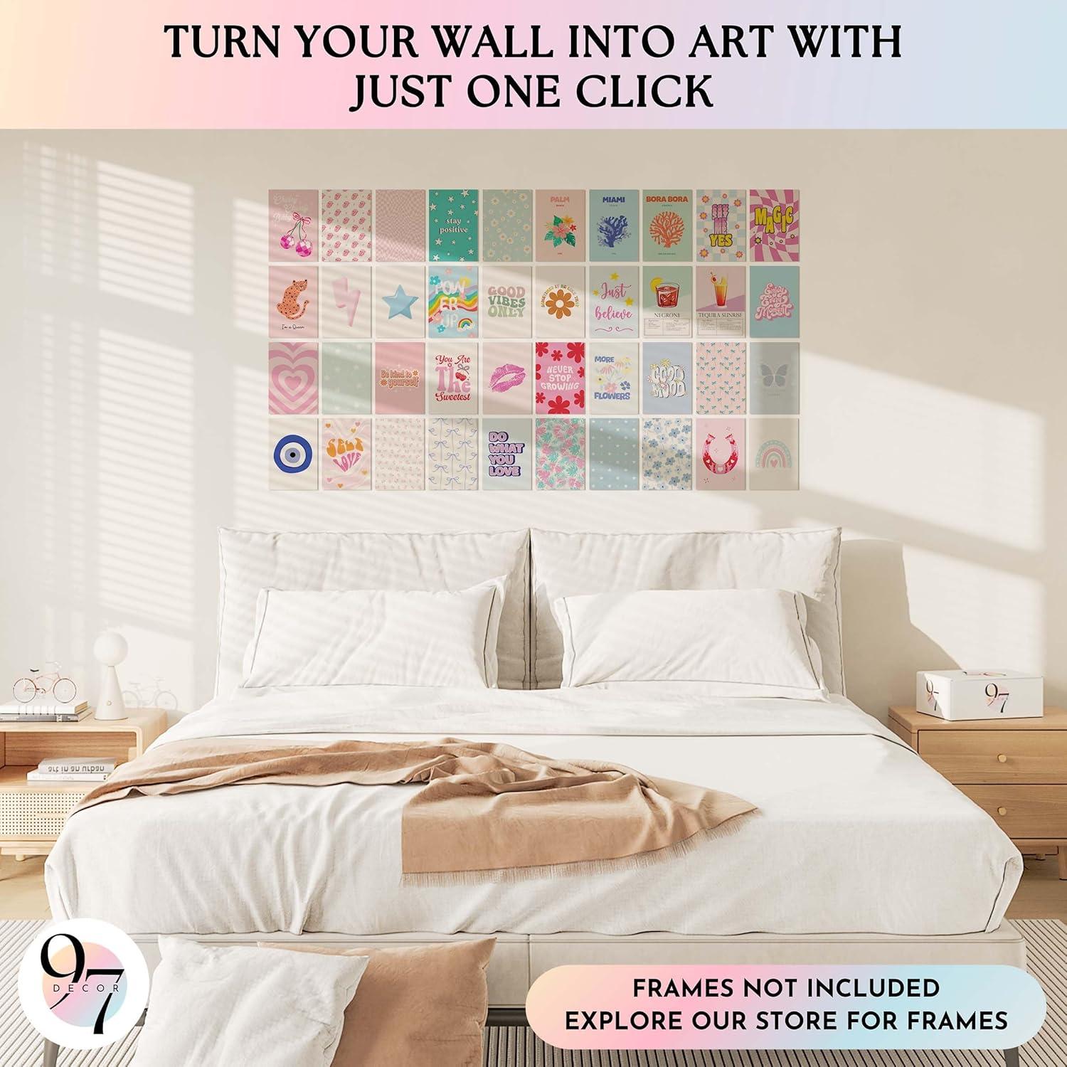 image97 Decor Cute Preppy Room Decor Teen Girls  Colorful Preppy Wall Decor Trendy Preppy Posters For Room Aesthetic Preppy Pictures For Wall Eclectic Gallery Wall Prints Dorm Decorations UnframedPreppy Collage