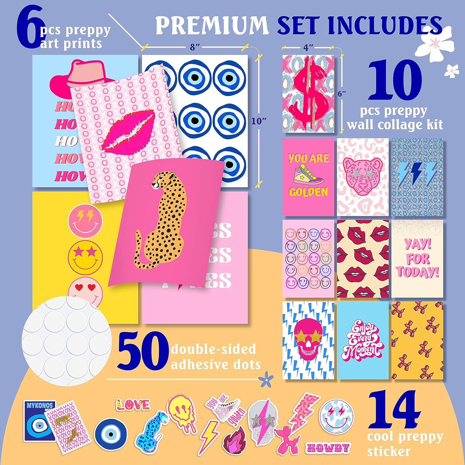 image97 Decor Cute Preppy Room Decor Teen Girls  Colorful Preppy Wall Decor Trendy Preppy Posters For Room Aesthetic Preppy Pictures For Wall Eclectic Gallery Wall Prints Dorm Decorations UnframedPreppy Collection