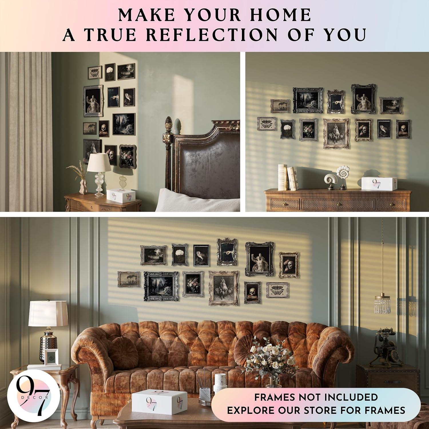 image97 Decor Dark Academia Wall Art Prints  Gothic Bedroom Decor Vintage Goth Posters For Room Aesthetic Halloween Witchy Prints Moody Goth Room Decor Emo Home Decorations unframedVintage Gothic