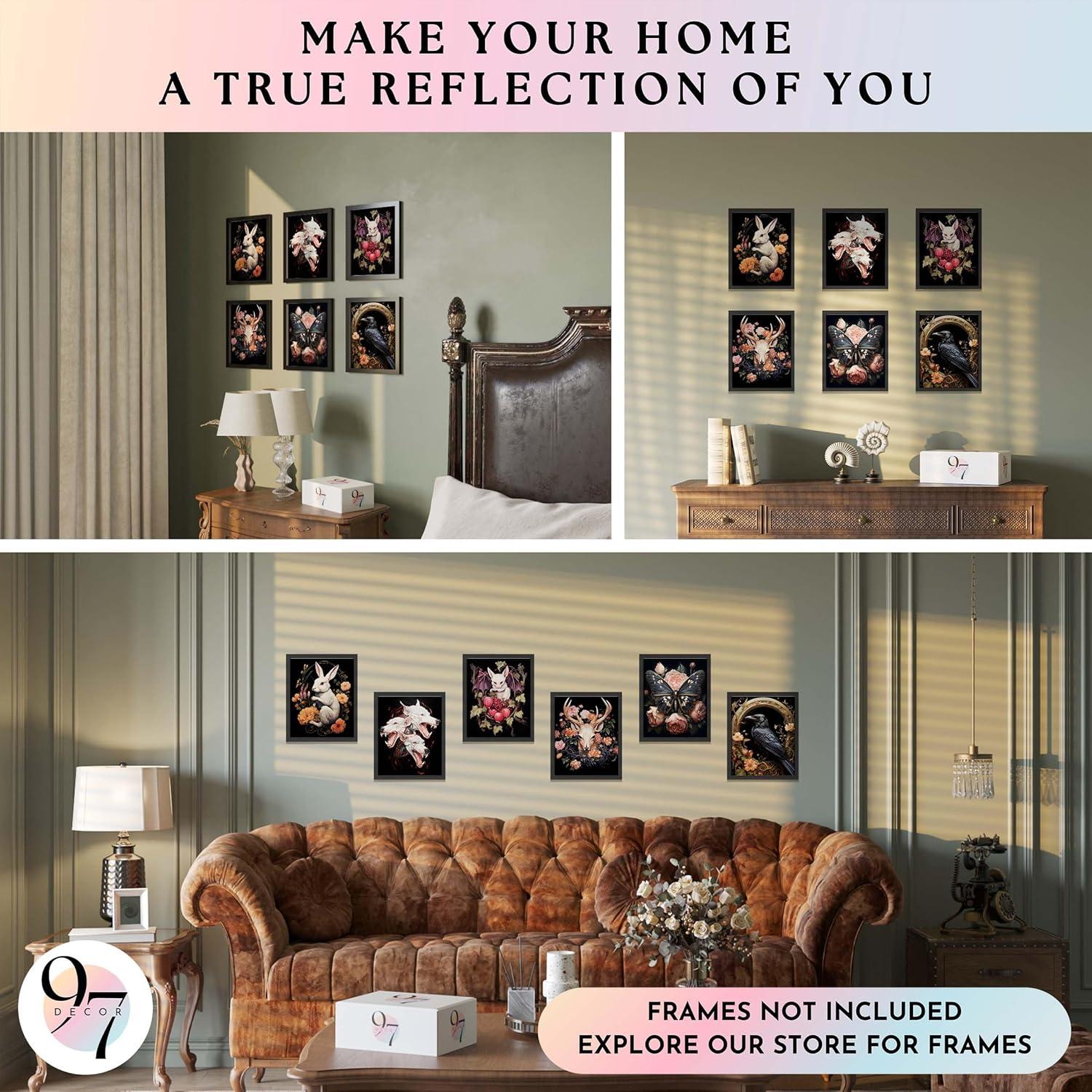 image97 Decor Dark Academia Wall Art Prints  Gothic Bedroom Decor Vintage Goth Posters For Room Aesthetic Halloween Witchy Prints Moody Goth Room Decor Emo Home Decorations unframedFantasy Whimsigoth