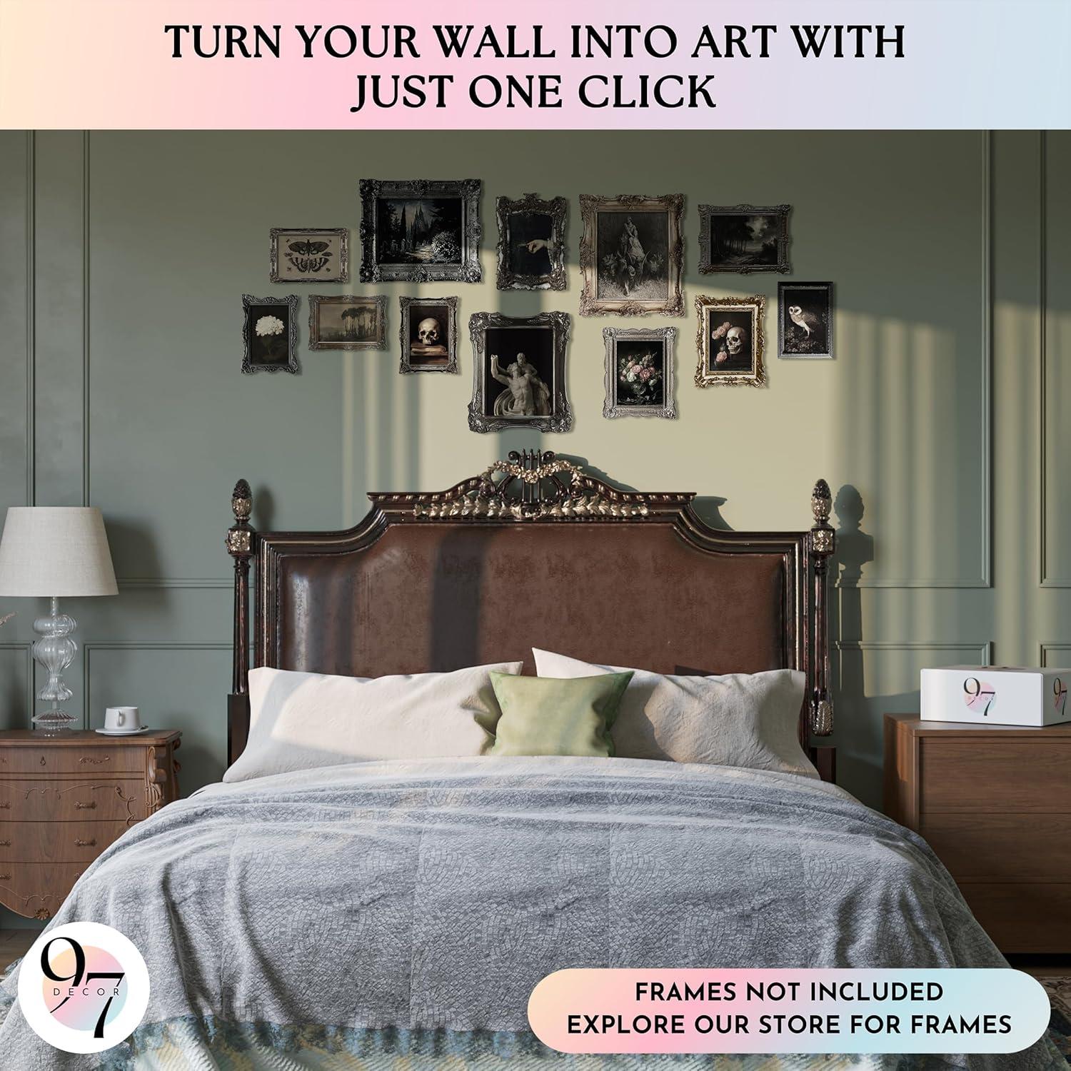 image97 Decor Dark Academia Wall Art Prints  Gothic Bedroom Decor Vintage Goth Posters For Room Aesthetic Halloween Witchy Prints Moody Goth Room Decor Emo Home Decorations unframedVintage Gothic