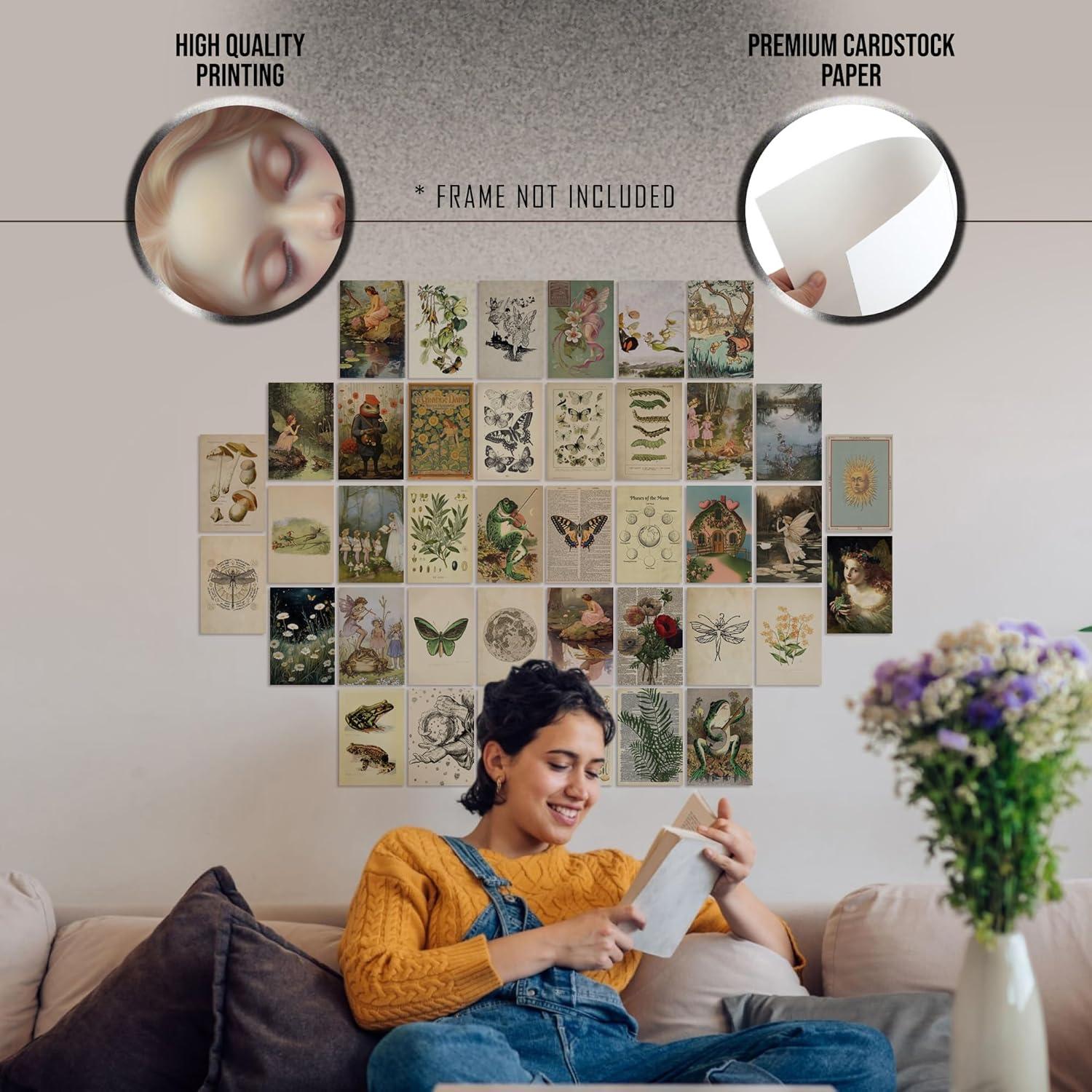 image97 Decor Goblincore Room Decor  Goblin Core Posters For Room Aesthetic Pictures Cottage Core Wall Art Prints Earthy Mushroom Collage Fantasy Nature Decorations For Bedroom Dorm UnframedVintage Fairycore 40x4x6