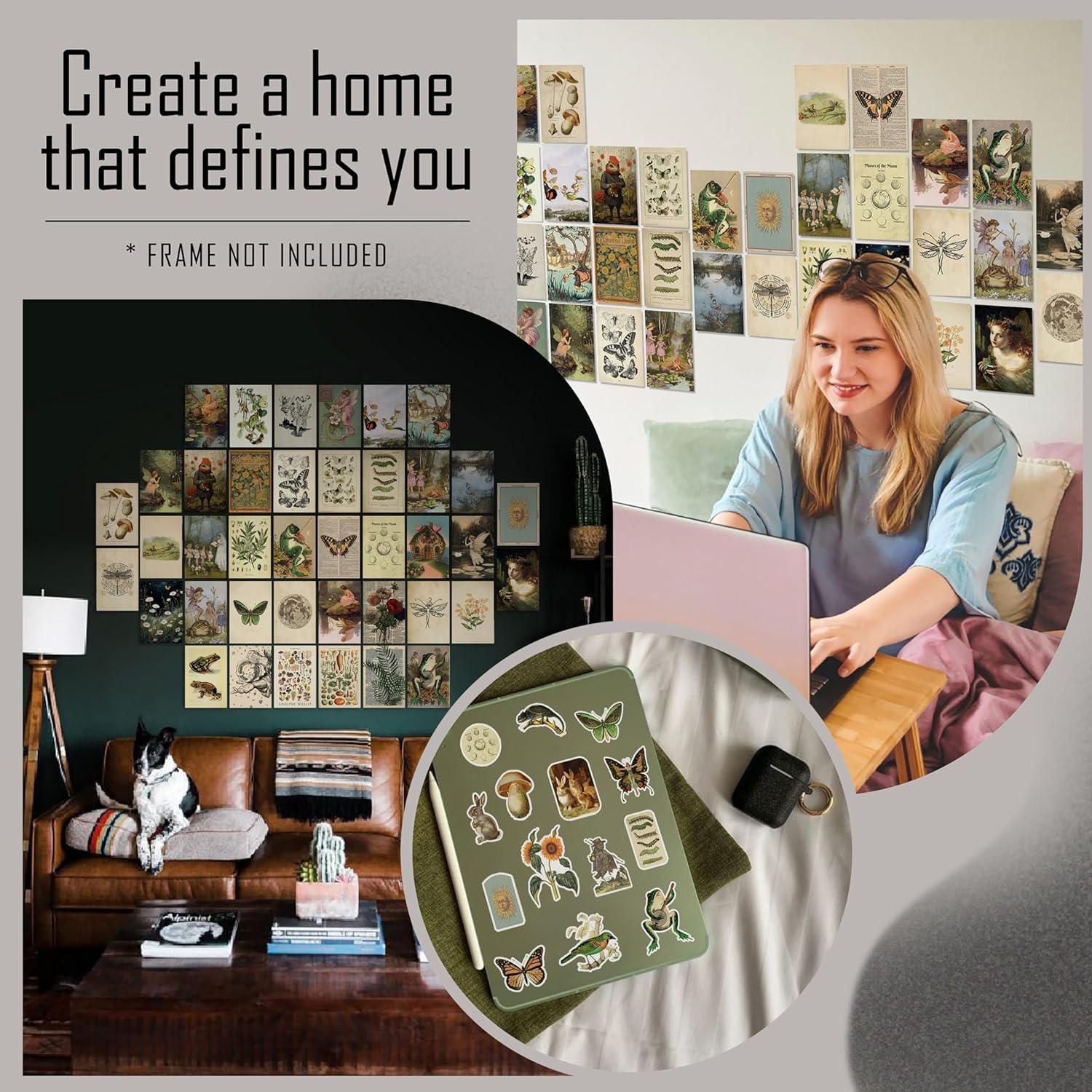 image97 Decor Goblincore Room Decor  Goblin Core Posters For Room Aesthetic Pictures Cottage Core Wall Art Prints Earthy Mushroom Collage Fantasy Nature Decorations For Bedroom Dorm UnframedVintage Fairycore 40x4x6