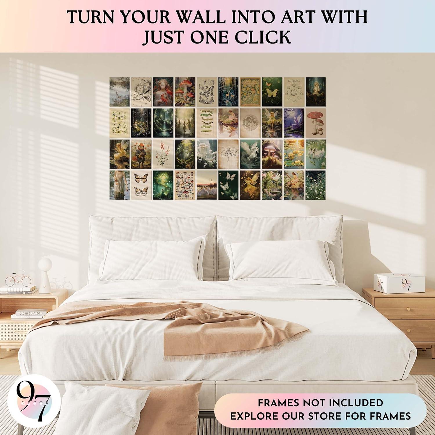 image97 Decor Goblincore Room Decor  Goblin Core Posters For Room Aesthetic Pictures Cottage Core Wall Art Prints Earthy Mushroom Collage Fantasy Nature Decorations For Bedroom Dorm UnframedFairycore 40x4x6
