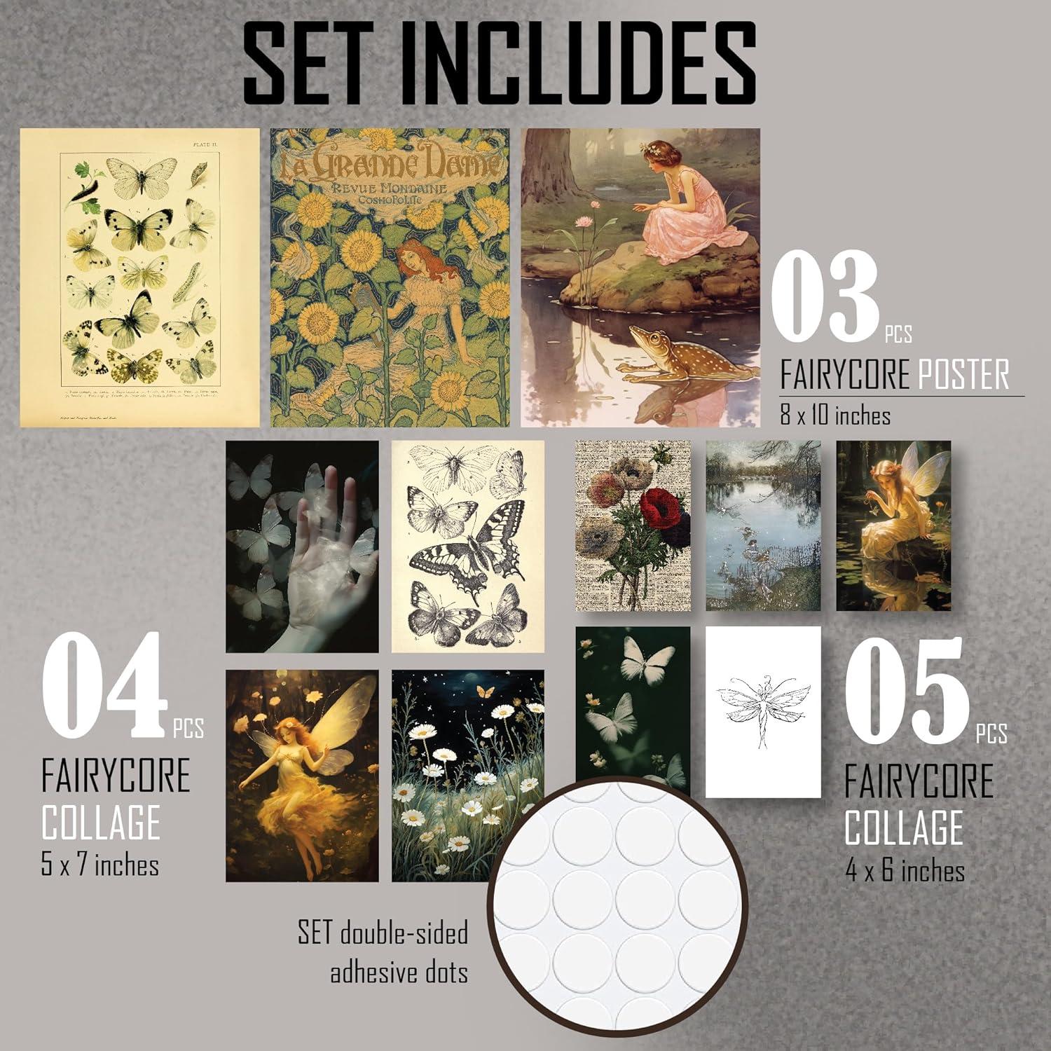 image97 Decor Goblincore Room Decor  Goblin Core Posters For Room Aesthetic Pictures Cottage Core Wall Art Prints Earthy Mushroom Collage Fantasy Nature Decorations For Bedroom Dorm UnframedFairy