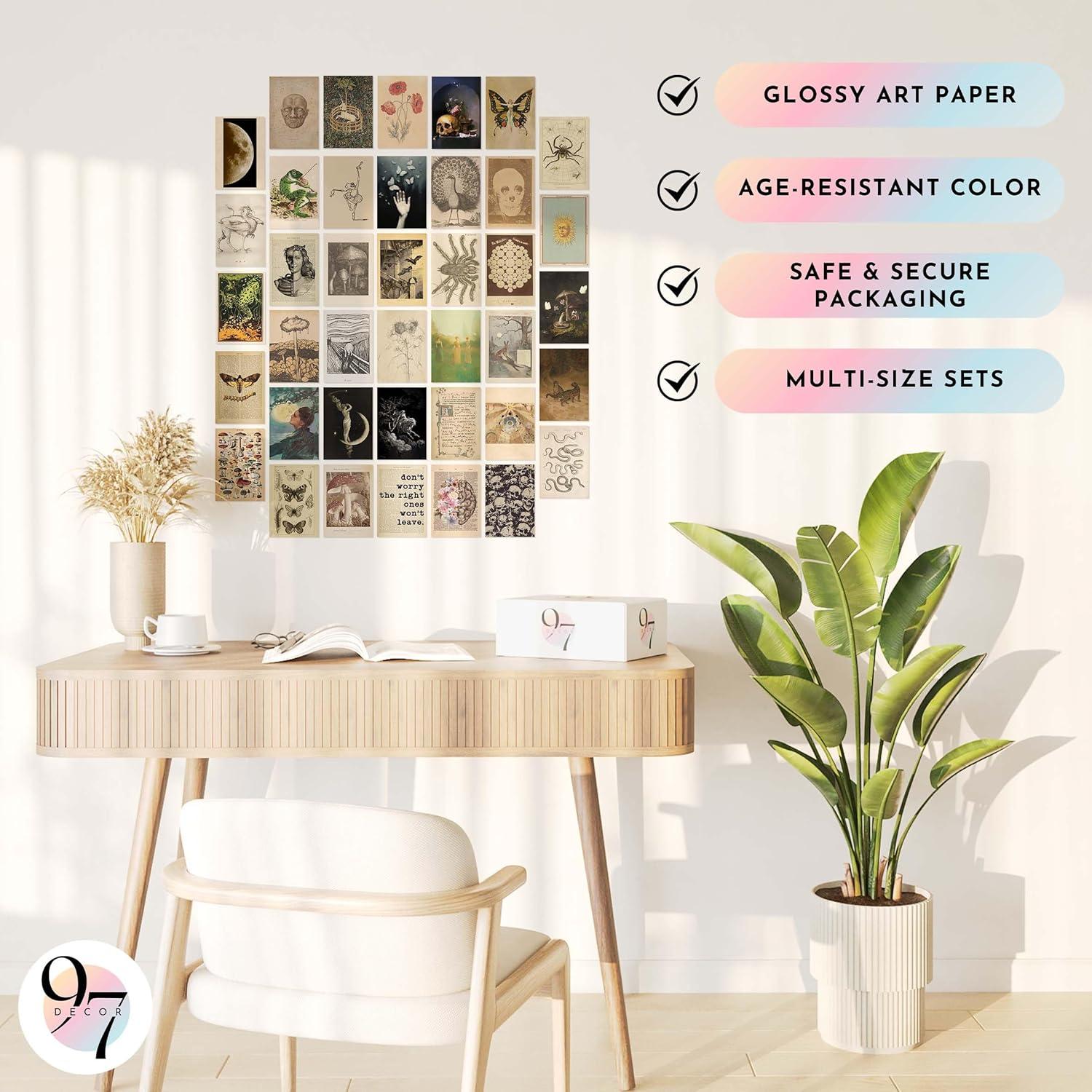 image97 Decor Goblincore Room Decor  Goblin Core Posters For Room Aesthetic Pictures Cottage Core Wall Art Prints Earthy Mushroom Collage Fantasy Nature Decorations For Bedroom Dorm UnframedVintage Collage 40x4x6