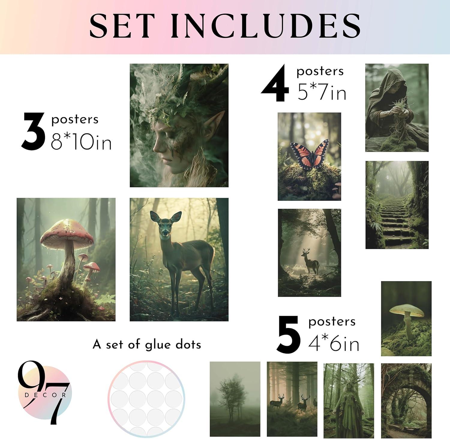 image97 Decor Goblincore Room Decor  Goblin Core Posters For Room Aesthetic Pictures Cottage Core Wall Art Prints Earthy Mushroom Collage Fantasy Nature Decorations For Bedroom Dorm UnframedGoblincore Gx8x10
