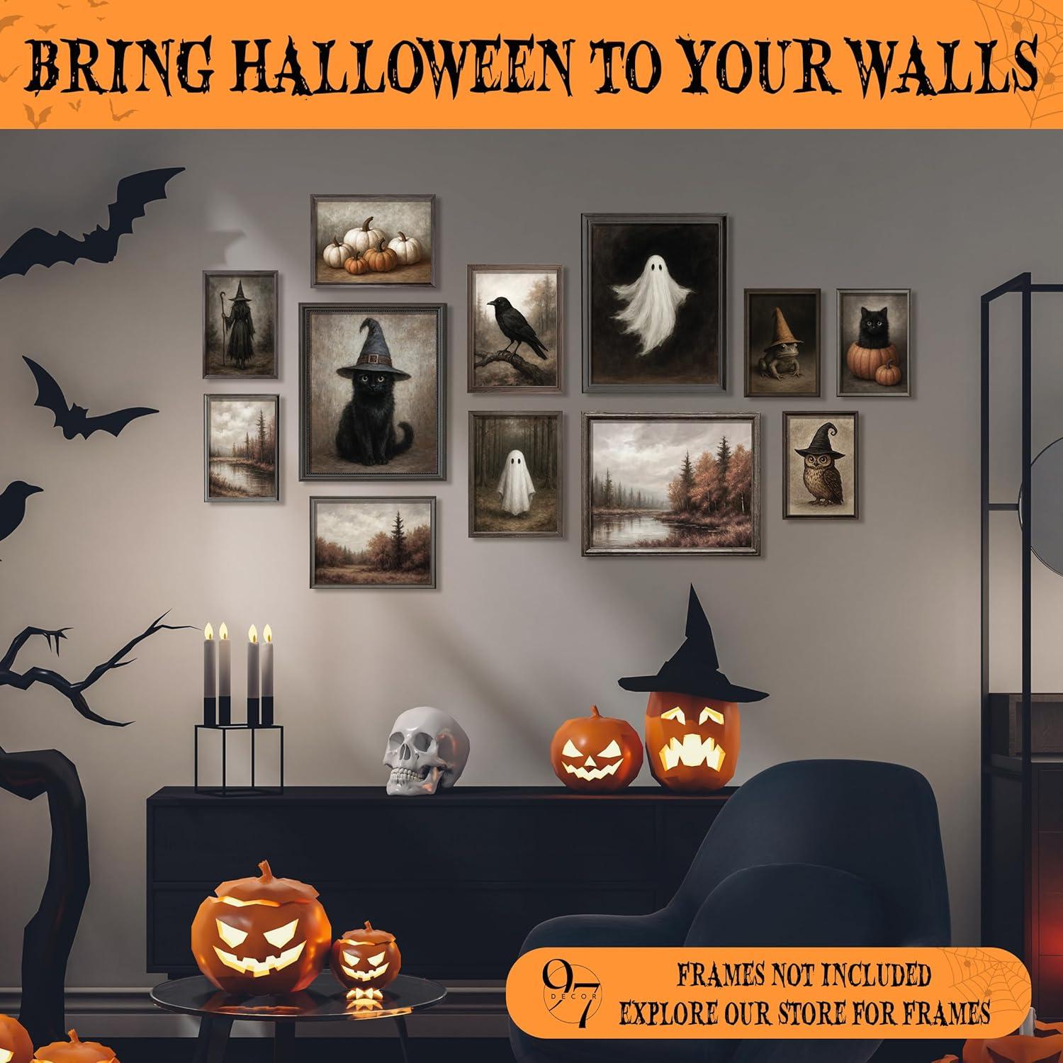 image97 Decor Halloween Bathroom Decor  Vintage Ghost Wall Art Prints Gothic Bathroom Wall Art Posters For Room Aesthetic Spooky Ghost Pictures Cute Halloween Decorations Indoor For Home unframedHalloween